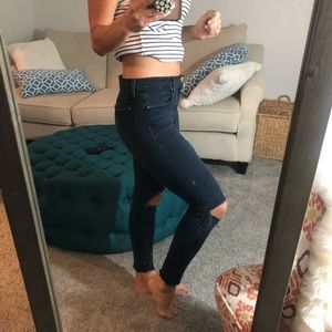 J brand high rise cropped skinny